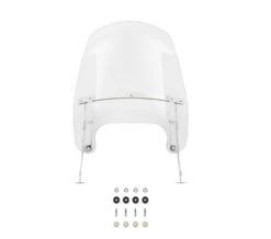 Harley Davidson Wind Splitter Detachable Compact Windshield 19" Clear & Polished