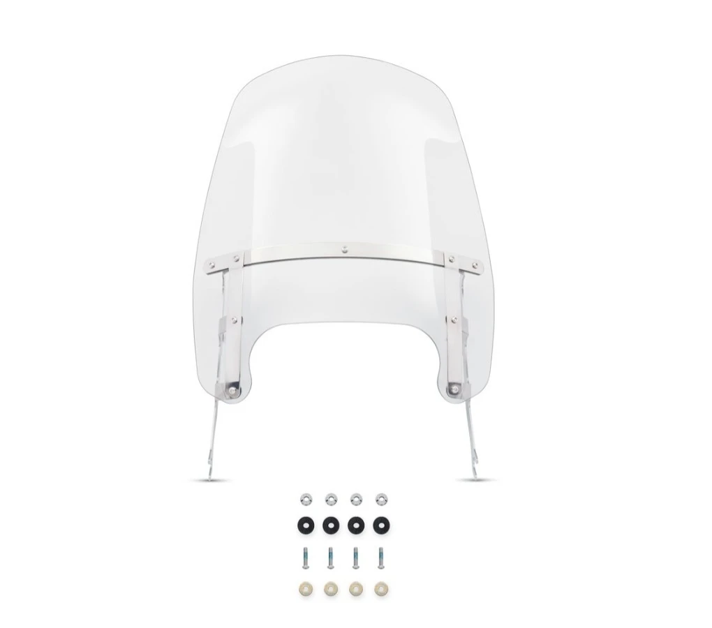 Harley Davidson Wind Splitter Detachable Compact Windshield 19" Clear & Polished