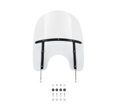 Harley Davidson King-Size Detachable Windshield 21" Clear & Black