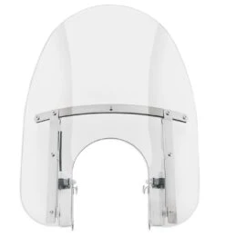 Harley Davidson Detachable Compact Windshield 18" Clear & Polished Braces