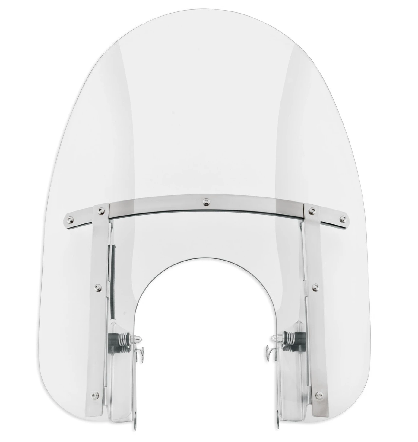 Harley Davidson Detachable Compact Windshield 18" Clear & Polished Braces