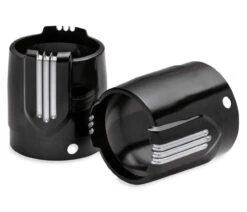 Harley Davidson Defiance 4.5" End Caps Black Cut