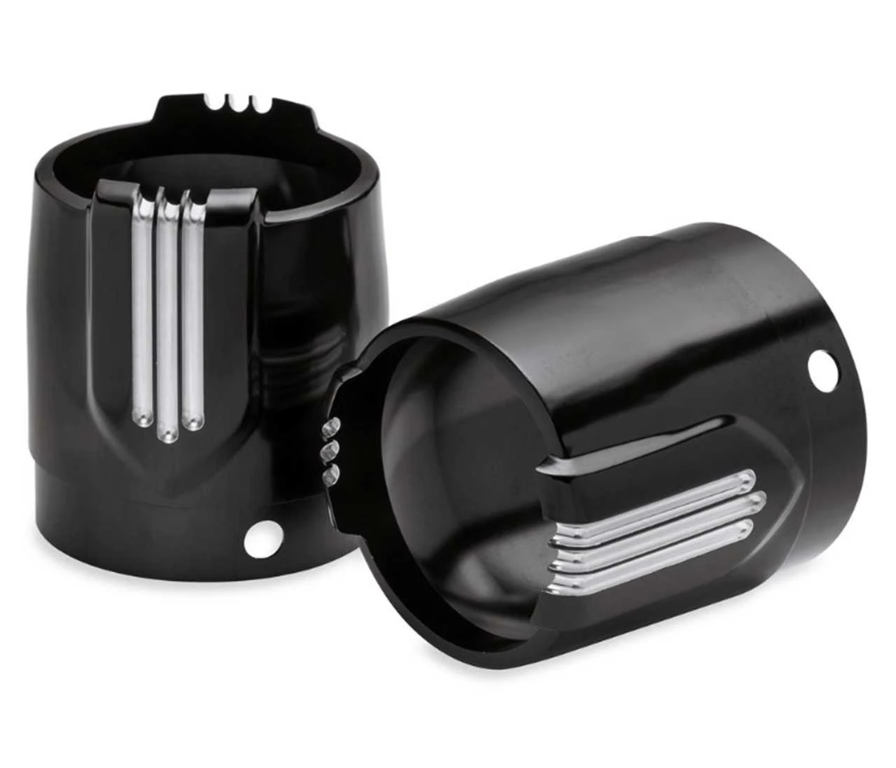 Harley Davidson Defiance 4.5" End Caps Black Cut