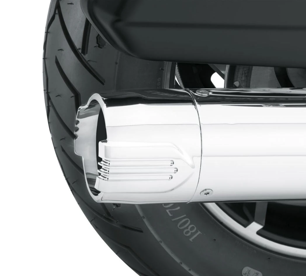 Harley Davidson Defiance Muffler End Caps 4.5" Chrome – Bild 2