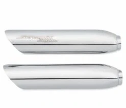 Harley Davidson Screamin Eagle Slash Cut Muffler Shields - Chrome
