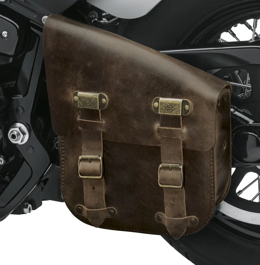 Harley Davidson Single-Sided Swingarm Bag, Distressed Brown – Bild 2