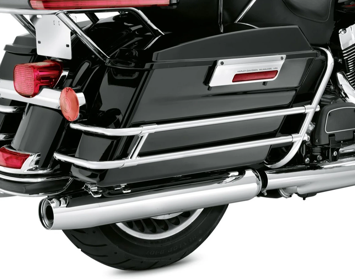 Harley Davidson Twin Rail Saddlebag Guard Kit Chrome – Bild 3
