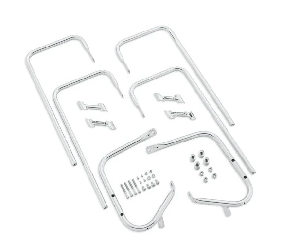 Harley Davidson Twin Rail Saddlebag Guard Kit Chrome