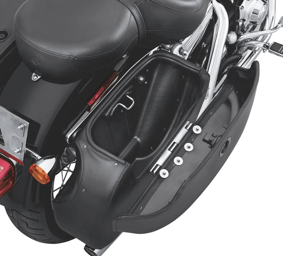 Harley Davidson Rigid Locking Leather Saddlebags – Bild 3